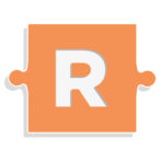 letter R as a jigsaw letter, for management and leadership training